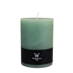 Blockkerze für Windlicht AURORA, mintgrün, 14cm, Ø10cm, 100h - Made in Germany