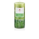 Stumpenkerze ASTRID mit Duft, Fresh Apple, apfelgrün, 13cm, Ø6,8cm, 60h