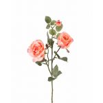 Kunstzweig Rose ARIANE, lachs, 75cm, Ø7-10cm