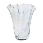 Vase mit gewellten Rand JODY OCEAN aus Glas, klar,, 25cm, Ø16cm