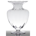 Amphorenvase Glas KENDRA mit Standfuß, klar, 42cm, Ø32cm