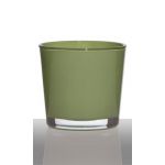 Pflanztopf aus Glas ALENA, grasgrün, 11cm, Ø11,5cm