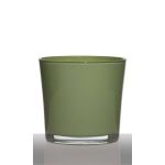 Pflanztopf aus Glas ALENA, grasgrün, 16cm, Ø17cm