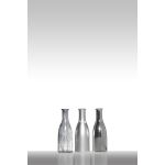 Deko-Flaschen aus Glas ANYA, 3 Stück, silber, 18,5cm, Ø6,5cm