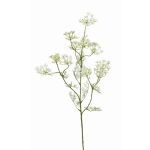 Kunst Dillzweig WINCENT mit Blüten, weiß-grün, 80cm, Ø5-7cm