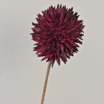 Kunststoffschaum Zierlauch Blume künstlich MERAL, burgunderrot, 80cm, Ø14cm