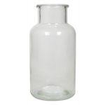 Deko Glas Flasche LORRIE, klar, 16cm, Ø8,5cm