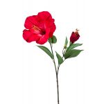 Textil Hibiskus Blume OAHU mit Blüten, rot, 65cm, Ø17cm