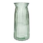 Blumenvase RUBIE aus Glas, grün-klar, 24cm, Ø11cm