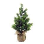 Kunst Weihnachtsbaum PORI, Jutesack natur, 40cm, Ø20cm