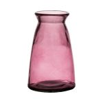 Tisch Vase TIBBY aus Glas, pink-klar, 14,5cm, Ø9,5cm