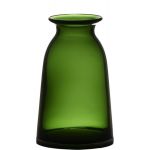 Tisch Vase TIBBY aus Glas, grün-klar, 14,5cm, Ø9,5cm