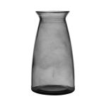 Tisch Vase TIBBY aus Glas, grau-klar, 23,5cm, Ø12,5cm