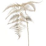 Künstlicher Zweig Schwertfarn NALFHY, metallic-silber-gold, 80cm