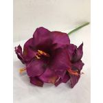 Künstliche Amaryllis SARNUK, violett, 80cm
