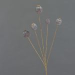 Künstlicher Mohnkapsel Zweig FILOMELA, dunkelbraun, 75cm, Ø2-3,5cm