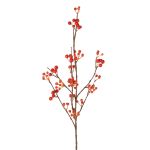 Kunst Schneebeeren Zweig HARMONIA, Beeren, orange, 80cm