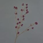 Deko Zweig Edeldistel LOUKAS, burgunderrot, 70cm, Ø1-1,5cm