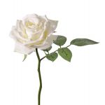Kunstblume Rose NIKOLETA, weiß, 30cm, Ø12cm