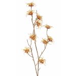 Künstlicher Zaubernuss Zweig XYLA, Blüten, orange-gelb, 70cm, Ø5cm