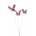Künstliche Schmetterlinge TARANEH, Steckstab, orange-lila, 60cm