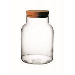 Glasbehälter DOGAN mit Korken, klar, 25cm, Ø19cm