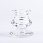 Glas Kerzenleuchter YURENA für Spitzkerzen, transparent, 6cm, Ø5cm