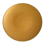 Rundes Dekotablett JEFFERSON, Kunststoff, gold, 5cm, Ø45cm