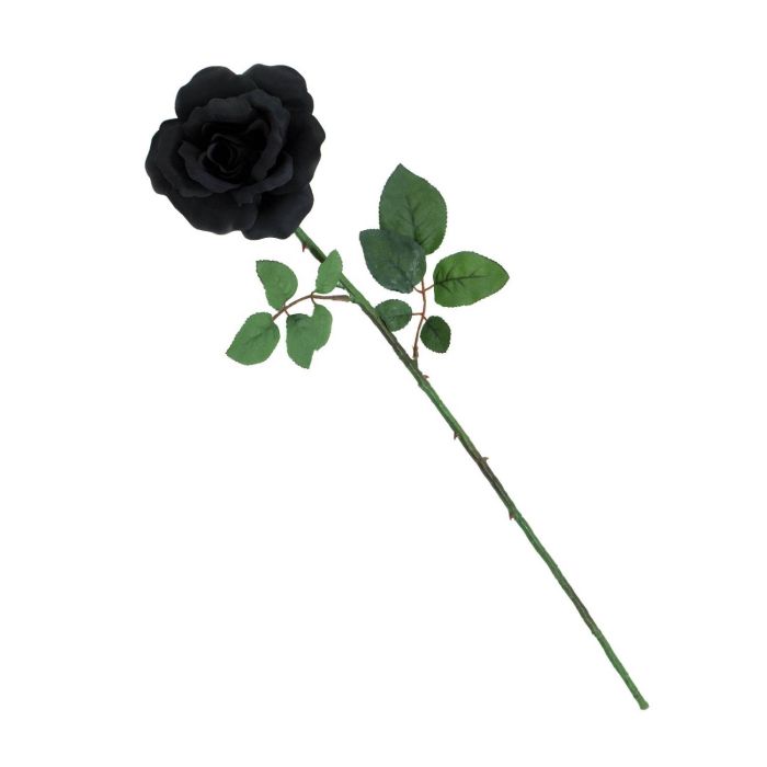 Plastik Rose AMY, schwarz, 65cm, Ø10cm