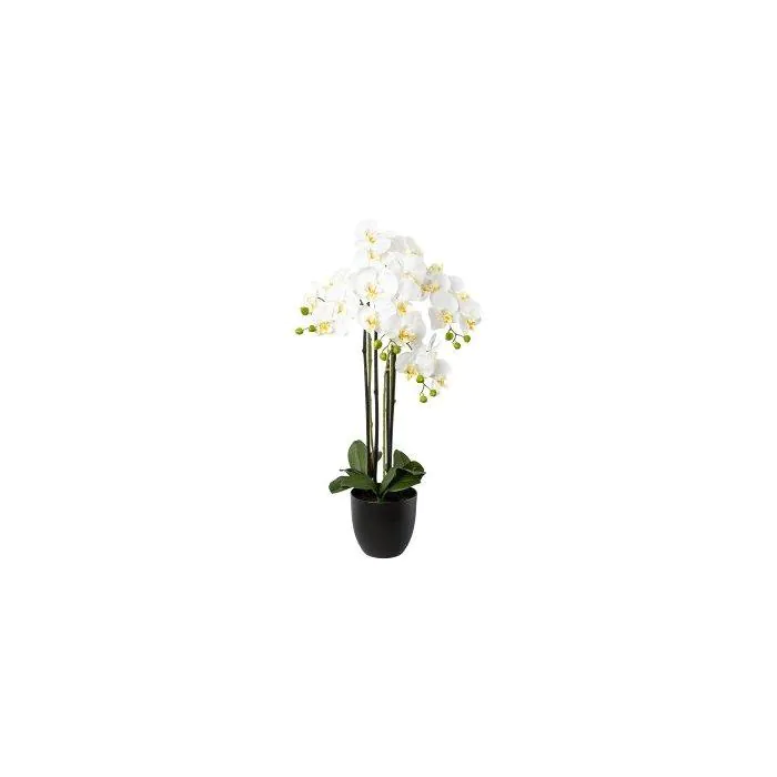 Kunst Phalaenopsis Orchidee UKERNA im Resin-bertopf, wei, 85cm