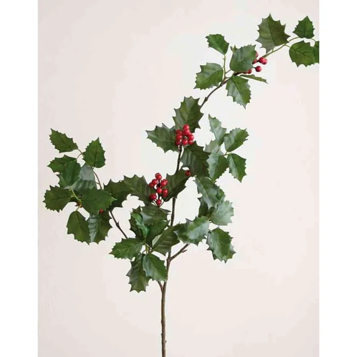 Kunstpflanze Ilexzweig YUKARI mit Beeren, grn, 100cm
