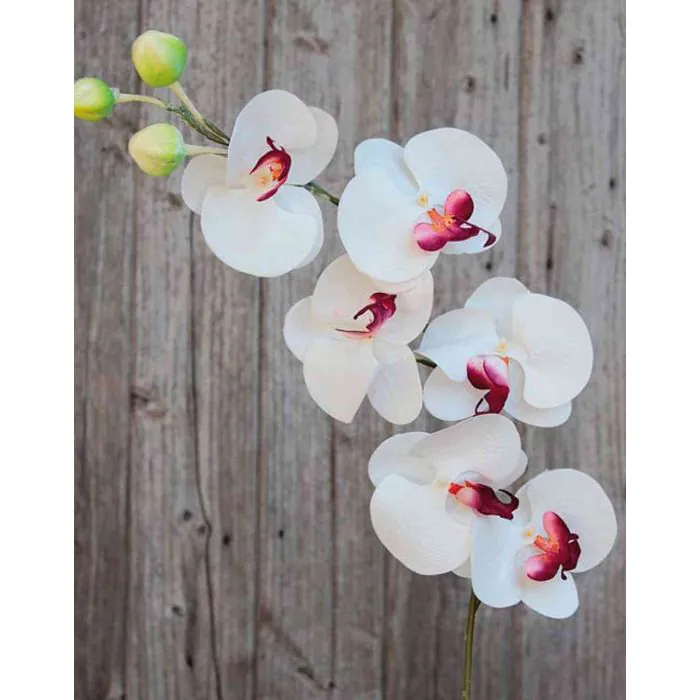 Textilzweig Phalaenopsis Orchidee GIULIA, wei-pink, 80cm