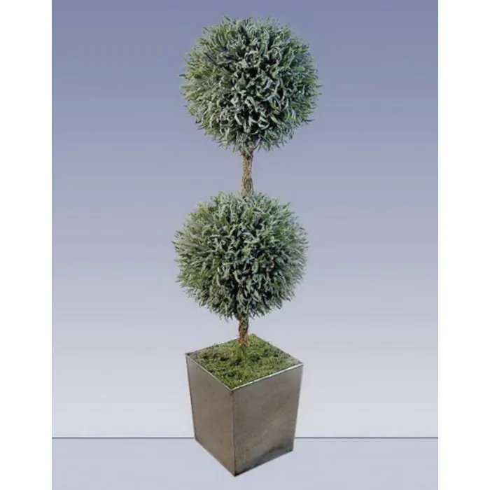 Doppelt-Kugelbaum im Metalltopf, 140cm hoch
