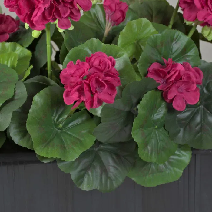 Knstliche Geranien FLOREANA im Blumenkasten, 3 Stck, pink, 40x15x35cm