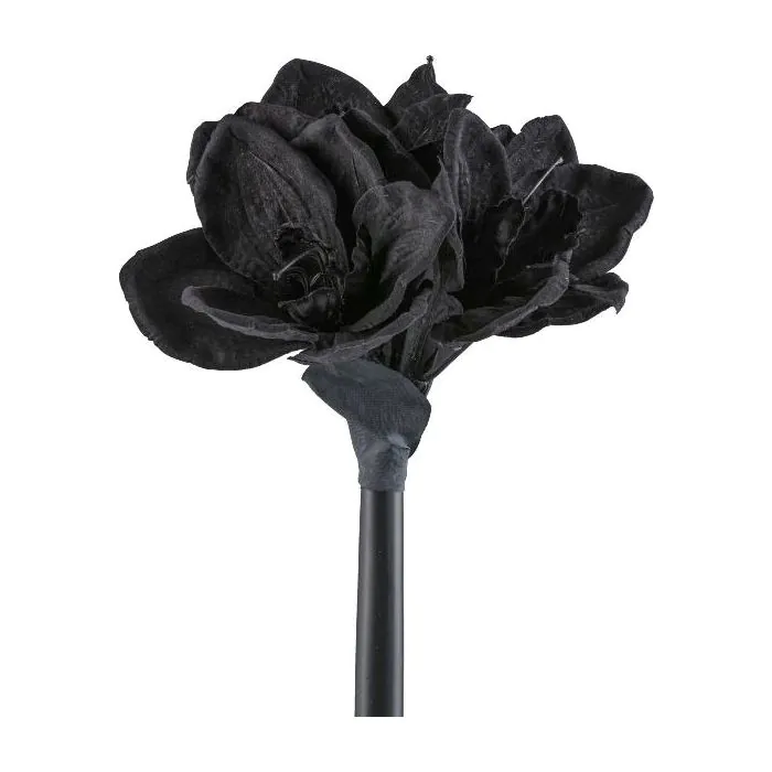 Plastikblume Amaryllis LIKONE, schwarz, 65cm