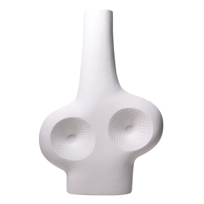 Moderne Keramik Vase SONRISA, ausgefallene Form, weiß, 45cm, Ø33cm