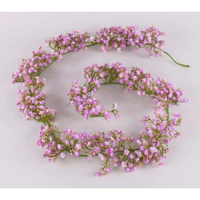 Schleierkraut Girlande künstlich LITAGO, rosa-violett, 180cm