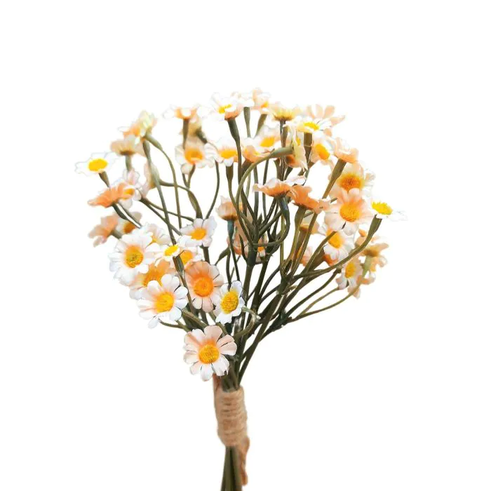 Kunstblumen Strauß Chrysanthemen klein WEMKE, hellrosa-creme, 35cm, Ø13cm