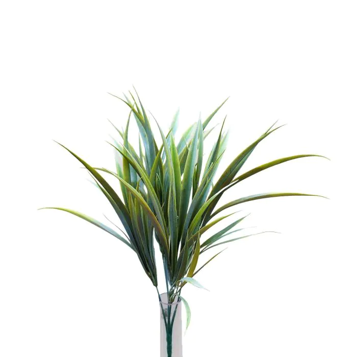 Knstliches Schilfgras KANZILE auf Steckstab, grn-wei, 30cm
