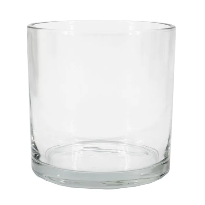 Windlicht Glas Zylinder SANSA OCEAN, recycelt, transparent, 10cm, Ø10cm