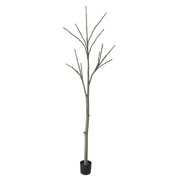 Künstlicher Baumstamm laublos YANING mit Geäst, braun-grau, 270cm