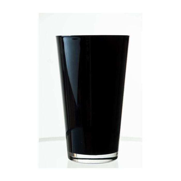 Konische Glasvase SALLY, schwarz, 22cm, Ø13cm