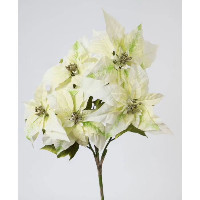 Kunstblume Weihnachtsstern FLAVIA creme 60cm
