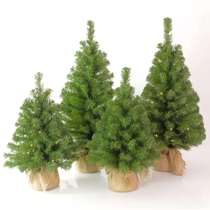 Kunst Tannenbaum WARSCHAU Jutesack LED 60cm 40cm