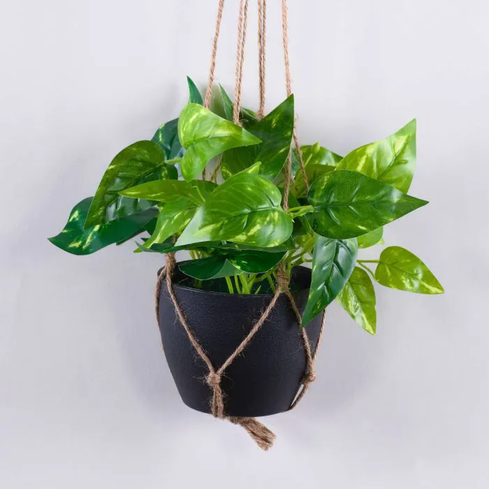 Künstliche Efeutute Blumenampel CASON im Dekotopf, grün, 60cm