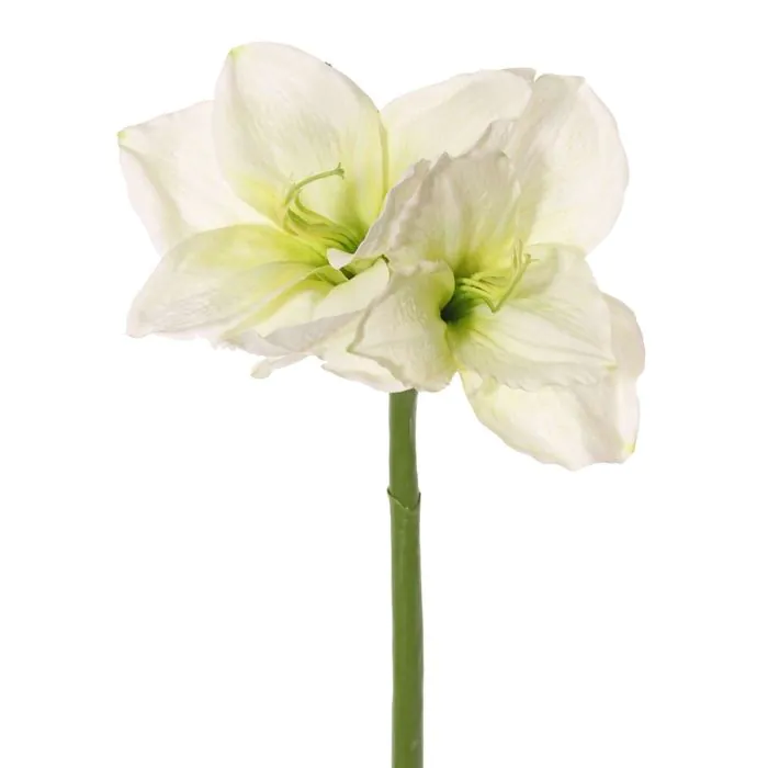Amaryllis künstlich NARWELA, weiß-grün, 70cm, Ø10-13cm