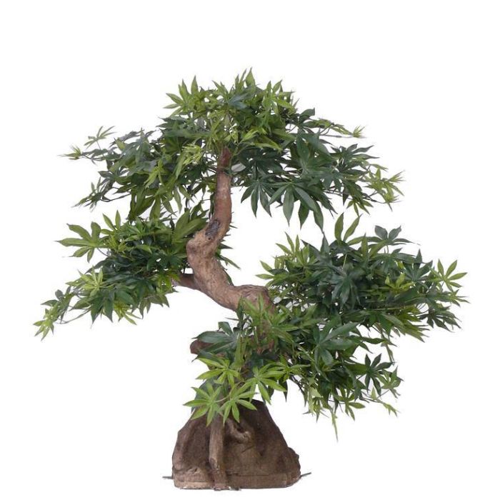 Knstlicher Bonsai Ahorn KAMARU im Erdball, grn, 55cm