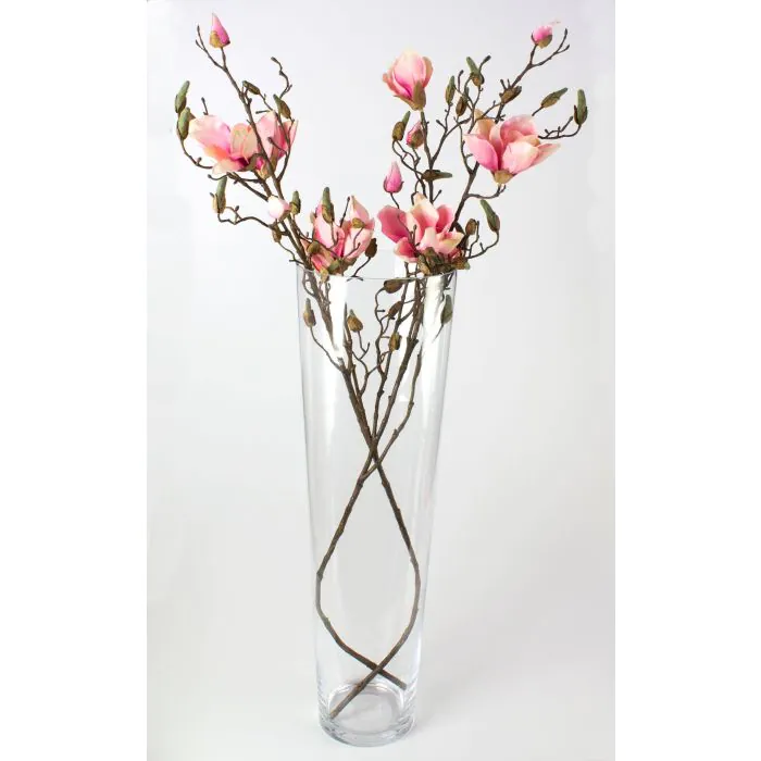 INNA-Glas Floor Vase Of Glass KENDRA On Pedestal, Conical/round, Clear, 17"/42cm, 13 / 32cm - Flower Vase/Conical Vase