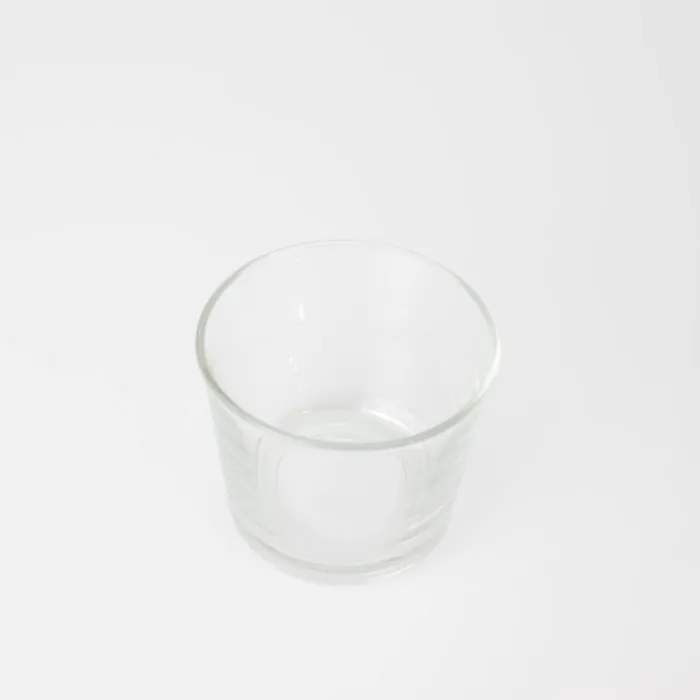 Großer Teelichthalter ALENA, Glas, klar, 8,5cm, Ø10cm