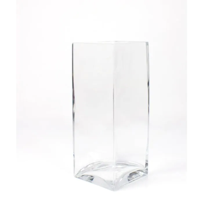 Glas Blumenvase eckig JACK EARTH, klar, 14x14x35cm